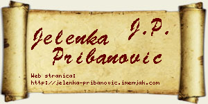 Jelenka Pribanović vizit kartica